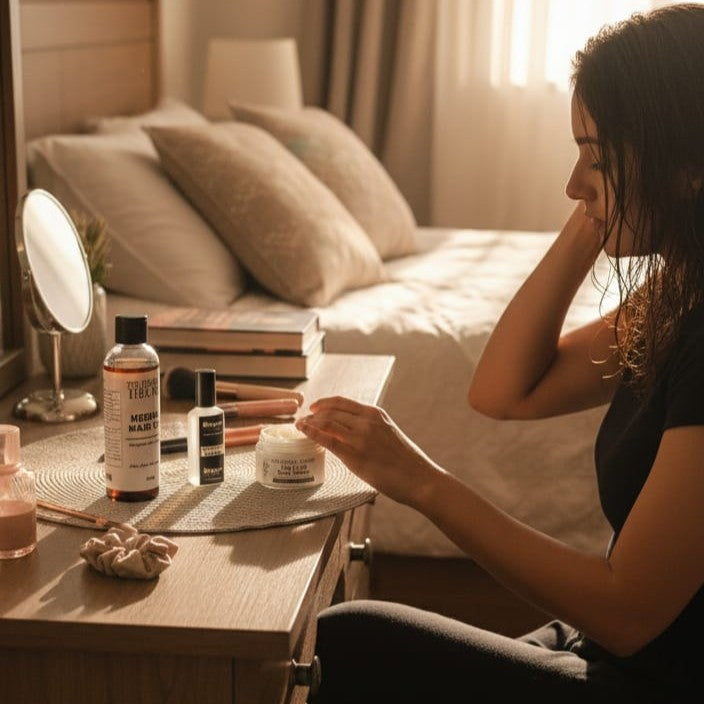 Organic Body Butter & Herbal Hair Oil Care Bundle